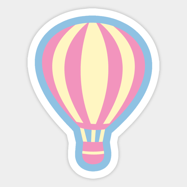 Pastel Hot air Balloon Sticker by XOOXOO